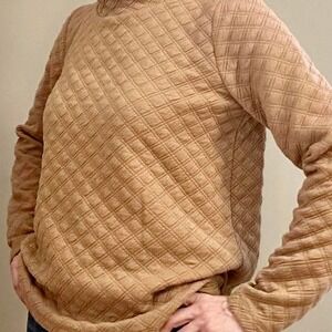 J.Crew brown quilted sweater Size women's XS
